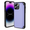 For iPhone 14 Pro 3 in 1 Flip Holder Phone Case(Light Purple)