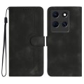 For Infinix Note 30 5G Heart Pattern Skin Feel Leather Phone Case(Black)