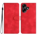 For Infinix Hot 30 Heart Pattern Skin Feel Leather Phone Case(Red)