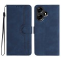 For Infinix Hot 30 Heart Pattern Skin Feel Leather Phone Case(Royal Blue)