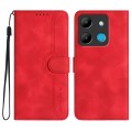 For Infinix Smart 7 Heart Pattern Skin Feel Leather Phone Case(Red)