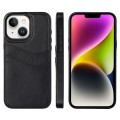 For iPhone 14 Litchi Leather Skin Card Slots Phone Case(Black)