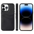 For iPhone 14 Pro Max Litchi Leather Skin Card Slots Phone Case(Black)