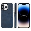 For iPhone 14 Pro Max Litchi Leather Skin Card Slots Phone Case(Blue)