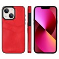 For iPhone 13 Litchi Leather Skin Card Slots Phone Case(Red)