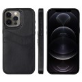 For iPhone 12 Pro Litchi Leather Skin Card Slots Phone Case(Black)