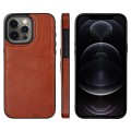For iPhone 12 Pro Litchi Leather Skin Card Slots Phone Case(Brown)