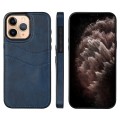 For iPhone 11 Pro Max Litchi Leather Skin Card Slots Phone Case(Blue)