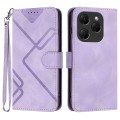 For Tecno Spark 20 Pro Line Pattern Skin Feel Leather Phone Case(Light Purple)