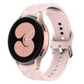 For Samsung Galaxy Watch 6 Butterfly Flower Embossed Silicone Watch Band(Pink)