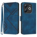 For Infinix Smart 8 Line Pattern Skin Feel Leather Phone Case(Royal Blue)