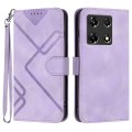 For Infinix Note 30 Pro Line Pattern Skin Feel Leather Phone Case(Light Purple)