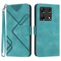 For Infinix Note 30 Pro Line Pattern Skin Feel Leather Phone Case(Light Blue)