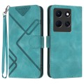 For Infinix Note 30 5G Line Pattern Skin Feel Leather Phone Case(Light Blue)