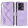 For Infinix Note 30 4G Line Pattern Skin Feel Leather Phone Case(Light Purple)