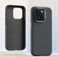 For iPhone 13 Metal Lens Frame Leather Full Coverage Shockproof Phone Case(Grey)