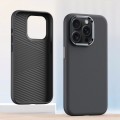 For iPhone 13 Pro Max Metal Lens Frame Leather Full Coverage Shockproof Phone Case(Grey)