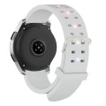 22mm Luminous Colorful Light Silicone Watch Band(Light Grey)