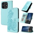 For Tecno Spark 10 Pro Datura Flower Embossed Flip Leather Phone Case(Light blue)