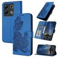 For Infinix Note 30 4G Datura Flower Embossed Flip Leather Phone Case(Blue)