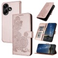 For Infinix Hot 30 Datura Flower Embossed Flip Leather Phone Case(Rose Gold)