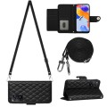 For Xiaomi Redmi Note 11 Pro 5G/4G Global Rhombic Texture Flip Leather Phone Case with Long Lanyard(