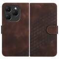 For Tecno Spark 20 Pro YX0060 Elephant Head Embossed Phone Leather Case with Lanyard(Coffee)