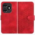 For Tecno Spark Go 2024 YX0060 Elephant Head Embossed Phone Leather Case with Lanyard(Red)