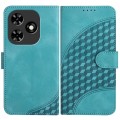 For Tecno Spark Go 2024 YX0060 Elephant Head Embossed Phone Leather Case with Lanyard(Light Blue)