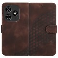 For Tecno Spark Go 2024 YX0060 Elephant Head Embossed Phone Leather Case with Lanyard(Coffee)