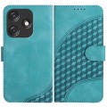 For Tecno Spark 10C YX0060 Elephant Head Embossed Phone Leather Case with Lanyard(Light Blue)