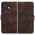 For Tecno Spark 10C YX0060 Elephant Head Embossed Phone Leather Case with Lanyard(Coffee)