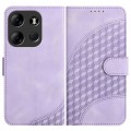 For Tecno Spark Go 2023 YX0060 Elephant Head Embossed Phone Leather Case with Lanyard(Light Purple)