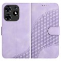 For Tecno Spark 10 Pro YX0060 Elephant Head Embossed Phone Leather Case with Lanyard(Light Purple)