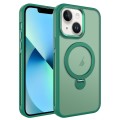For iPhone 13 MagSafe Magnetic Holder Breathable Phone Case(Green)