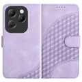 For Infinix Hot 40 YX0060 Elephant Head Embossed Phone Leather Case with Lanyard(Light Purple)