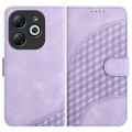 For Infinix Smart 8 YX0060 Elephant Head Embossed Phone Leather Case with Lanyard(Light Purple)