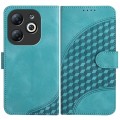 For Infinix Smart 8 YX0060 Elephant Head Embossed Phone Leather Case with Lanyard(Light Blue)