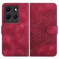 For Infinix Note 30 5G YX0060 Elephant Head Embossed Phone Leather Case with Lanyard(Rose Red)