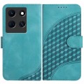 For Infinix Note 30 5G YX0060 Elephant Head Embossed Phone Leather Case with Lanyard(Light Blue)