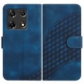 For Infinix Note 30 Pro YX0060 Elephant Head Embossed Phone Leather Case with Lanyard(Royal Blue)