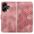 For Infinix Hot 30i YX0060 Elephant Head Embossed Phone Leather Case with Lanyard(Pink)