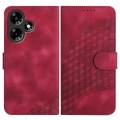 For Infinix Hot 30 YX0060 Elephant Head Embossed Phone Leather Case with Lanyard(Rose Red)