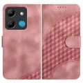 For Infinix Smart 7 YX0060 Elephant Head Embossed Phone Leather Case with Lanyard(Pink)