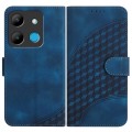 For Infinix Smart 7 YX0060 Elephant Head Embossed Phone Leather Case with Lanyard(Royal Blue)