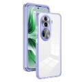 For OPPO Reno11 Pro Global 3 in 1 Clear TPU Color PC Frame Phone Case(Purple)