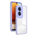 For OPPO Reno11 F 3 in 1 Clear TPU Color PC Frame Phone Case(Purple)