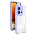 For vivo Y36 Global 3 in 1 Clear TPU Color PC Frame Phone Case(Purple)