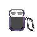 For AirPods 2 / 1 DUX DUCIS PECA Series Earbuds Box Protective Case(Purple)