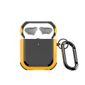 For AirPods 2 / 1 DUX DUCIS PECA Series Earbuds Box Protective Case(Yellow)